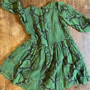 Burberry silk crepe lizard dress